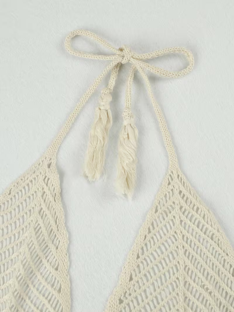 Robe Longue Crochet Dos Nu – Style Plage Chic & Vacances d’Été